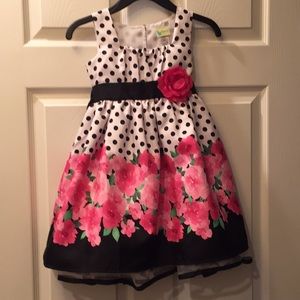 Holiday Editions Polka-Dot Floral Dress